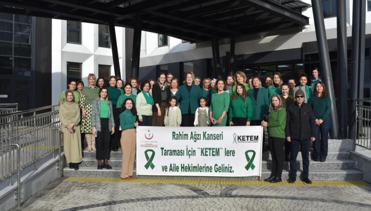 Serviks kanserine dikkat çekmek için yeşil giyindiler