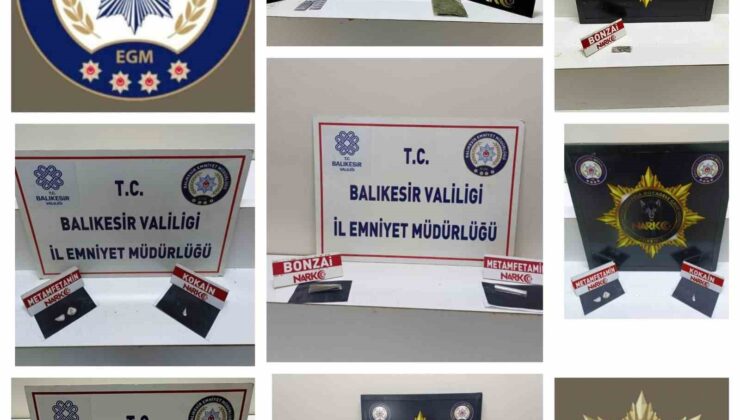 Balıkesir’de polisten 4 şüpheliye uyuşturucu operasyonu