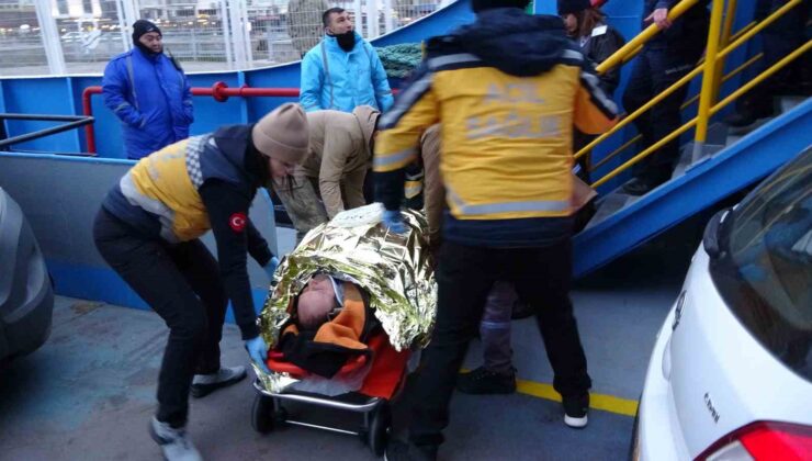 Çanakkale Boğazı’nda feribottan düşen bir kişiyi Gestaş personeli kurtardı
