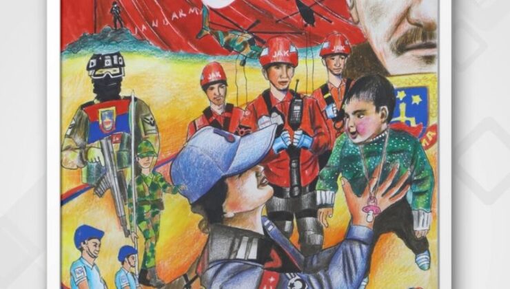 “186’ncı Yılında Jandarma” Temalı Yarışmada Öğrencilerden Anlamlı Çizgiler