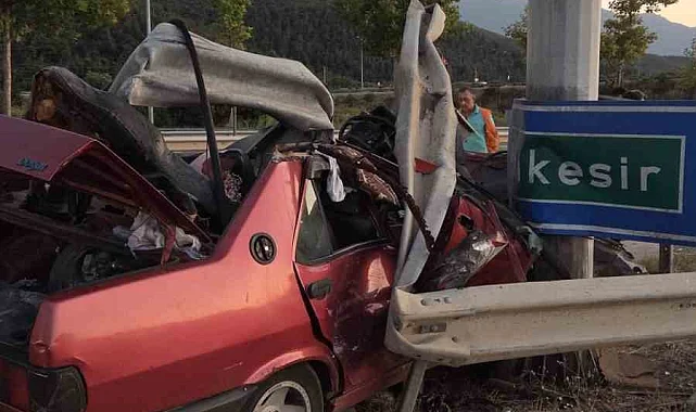 Kestel’de kontrolden çıkan Tofaş otomobil bariyere girdi: 1 ölü