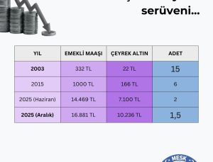 15 Çeyrekten 1,5 Çeyreğe; Emeklinin Alın Terine Virgül Koydular”
